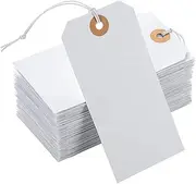 100 Piece Perforated Cotton Elastic Line Hang Tags Card White Paper Card Label Listing Classification Card Number Plate