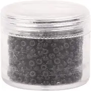 Micro Links Hair Extension Link, Beads 3mm x 2mm 1000pcs Silicone for Salon Use (Dark Brown)