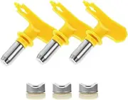 GANAZONO 3Pcs Airless Sprayer Tip Reversible Paint Spray Nozzles for Narrow Surfaces for Home Decoration and Fine Painting Compatible with Major Airless Sprayers