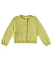 [Bonpoint] Bonpoint Elisea wool and cotton cardigan Y 14 green