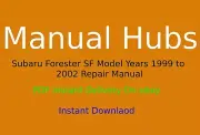 Subaru Forester SF Model Years 1999 to 2002 Repair Manual