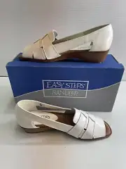 Easy Steps Sandler Espadrille Wedge Heel Leather Slide Shoes New With Box Sz 9