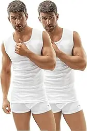 [e.VIP] Marco 15481 Business Men's Undershirt Muscle Shirt Cotton + Modal Breathable Pack of 2