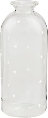 Mud Pie Glass Bud Vase, Dot, 6" x 2.5",Vases