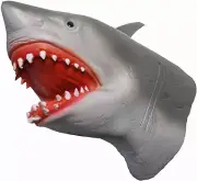 Marionetas de mano realistas de látex, tiburón uguetes para niños (tiburón)