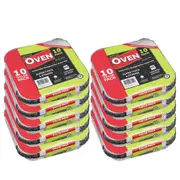 100pc Lemon & Lime Disposable BBQ/Oven Food Storage Foil Container w/ Lid Silver