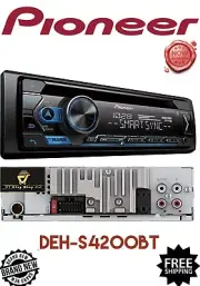 Pioneer DEH-S4220BT DUAL Bluetooth Connection CD Player Stereo AM/FM Radio USB .
