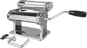 [Baxnore] Noodle Machine, Stainless Steel Pasta Maker Machine, Adjustable Thickness Dough Roller Machine, Hand Crank Pasta Maker for Kitchen Home