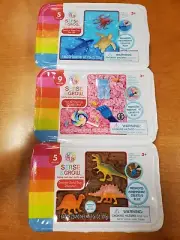 3 Pack: Sense & Grow Sensory Trays, Sea Life/Candy Land/Dinosaur Ages 3+ -2B