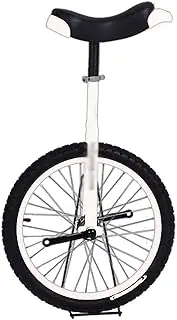 Unicycle 18 Inch Wheel 45Cm with Aluminum Alloy Rim, Mountain Balance Cycling Bikes Outdoor Sports Fitness Exercise (White) (Color : White, Size : 18Inch) Durable TDF
