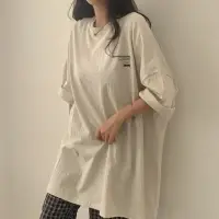 在飛比找momo購物網優惠-【Pure 衣櫃】韓系寬鬆長版上衣(KDTY-0718)