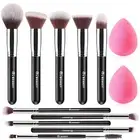 Makeup Brush Set with 2 Sponges – Foundation, Eyeshadow, Blush, Powder, Case
