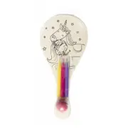 Paddle Ball Wood Coloring Kit 1 Unicorn Paddle Ball with 3 Markers Cousin DIY
