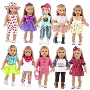 10 Sets 18 Inch Doll Clothes 18 Inch Doll Clothes and Accessories Fashion Sets