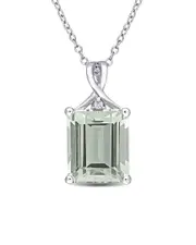 Rina Limor Silver 5.38 ct. tw. Gemstone Octagon Necklace