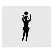 2 x 'Netball Player' Microfibre Lens / Glasses Cleaning Cloths (LC00024178)
