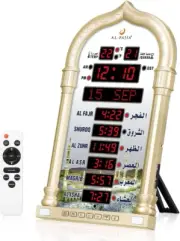 Athan Clock for Prayer LED Digital Muslim Clock Islamic Wall Clock,Prayer Times