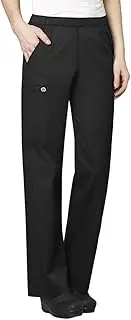 [WonderWink] Women's Tall-Plus-Size Wonderwork Women's Pull-On Cargo Scrub Pant Tall, Black, 3X-Large Tall