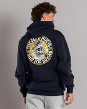 [The Mad Hueys] The Mad Hueys Men's Ship For Brains Hoodie in Navy Size XL XL Navy