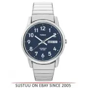 Timex T20031 Mens Indiglo Easy Reader Watch Stainless Steel Expansion Band NEW