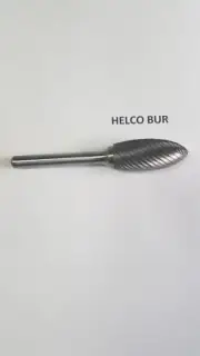 Carbide Bur Bit SH-6S 5/8" Cut Diameter Flame Burr, 1/4" Shank