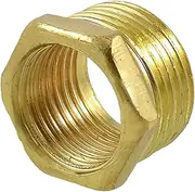 uxcell Brass Housing 19mm Female to 25mm Male Thread Reducer Pipe Adapter Fitting