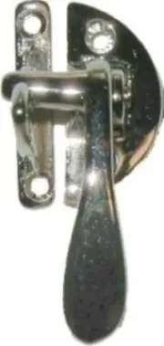 Right Hand Boone Offset Cabinet Latch - Nickel Plated - Hoosier Sellers antiq...