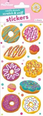 Playhouse Assorted Donuts Vanilla Scented Scratch & Sniff Sticker Sheets - 1