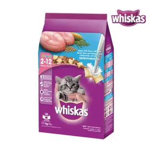 【Whiskas 偉嘉】貓乾糧 1.1-1.2kg*3包組(貓糧、貓飼料)