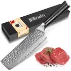 Damascus Nakiri Knife Cooking Knife 7Inch Chopping Knife Full Tang VG10 Cleaver