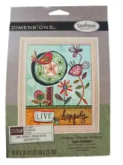 Dimensions Whimsy Applique Embroidery Kit Live Happily Bird Lori Siebert New