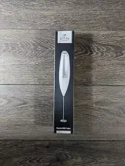 Zulay Original Milk Frother Handheld Foam Maker Latte Whisk Mixer Silver
