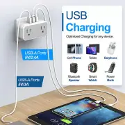 Multi Plug Outlet Extender Wall Outlet Splitter with 3 USB Charger and 2 Outlets