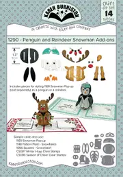 Karen Burniston Penguin & Reindeer Snowman Add-ons Die