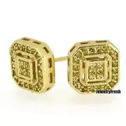 Custom Lemonade Lab Made Fancy Box Mens Gold Stud Earrings