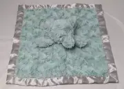 Cloud Island Plush Elephant Lovey Grey Green Fluffy Satin 13” 2021 Target Baby