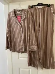 Peter Alexander Ladies Mocca Striped Pyjama Set XL
