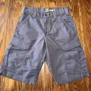 Carhartt Cargo Shorts Mens 28 Blue Force Broxton Rip Stop Heavy 11 Inch Work New