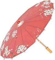 [Healvian] Handmade Chinese Oiled Paper Umbrella Vintage Decorative Parasol for Weddings Parties Japanese Restaurants Hotels Artisan Crafted with Intricate Detailing