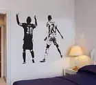 MESSI AND RONALDO FOOTBALL WALL STICKER TRANSFER DECAL FOOTBALL KIDS BEDROOM