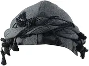 [Snblzhef] Turban for Men Silk Satin Lined Cap Twist Wraps Elastic Pre-Tie Beniee C