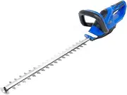 Handheld Cordless Hedge Trimmer 20V Electric Hedgerow Machine, Rechargeable Portable Household Garden Trimmer, 21.7inch Branch Shrub Grass Cutter (Color : Blue, Size : 4AH Lithium Battery)