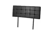 PU Leather Double Bed Deluxe Headboard Bedhead - Black