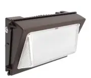400-Watt Equivalent, Integrated LED Bronze Dusk to Dawn Wall Pack Light, 3-5000K