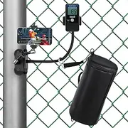 Upgrade Magnetic Fence Mount for Mevo Start,Gopro,iPhone and Pocket Radar,Camera Fence Mount with Two 1/4'' Mounts Points, Portable Bag and Pocket Radar Clip for Recording Baseball,Softball Sports