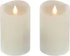 HGTV Home Collection Set of 2 Heritage Real Motion Flameless LED Candles With...