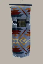 New Plush PENDLETON Throw Blanket COYOTE BUTTE Blue Gray 50 x 70 Cozy Soft