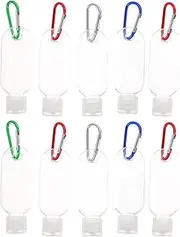 LALAFINA 10 Sets Travel Bottles with Keychain, Leakproof Squeeze Bottles Empty Refillable Containers for Hand Conditioner Body Wash Liquid Etc