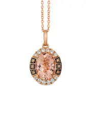 Le Vian 14K Rose Gold 2.10 ct. tw. Diamond & Morganite Necklace