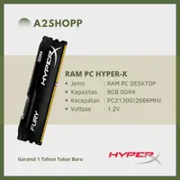 在飛比找蝦皮購物優惠-金士頓 HYPER-X 8GB DDR4 PC21300 2
